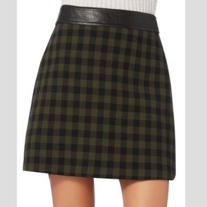 Women's Black Krisa Plaid Mini Skirt